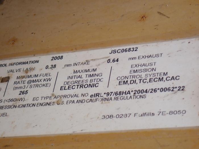 Used 2008 CAT C9 Industrial Diesel Power Unit 350 HP