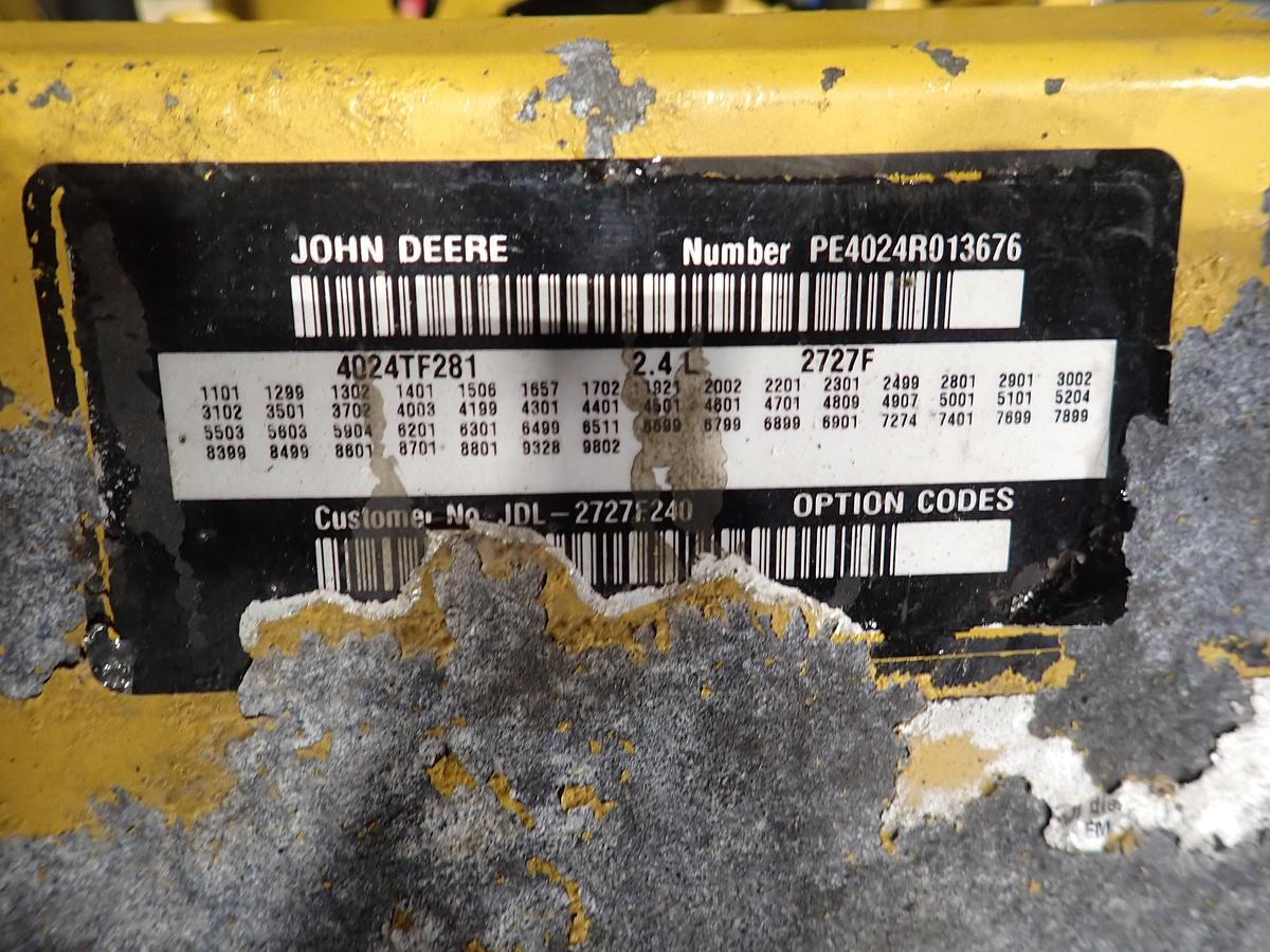 Used 2008 John Deere 4024TF281 Diesel Engine