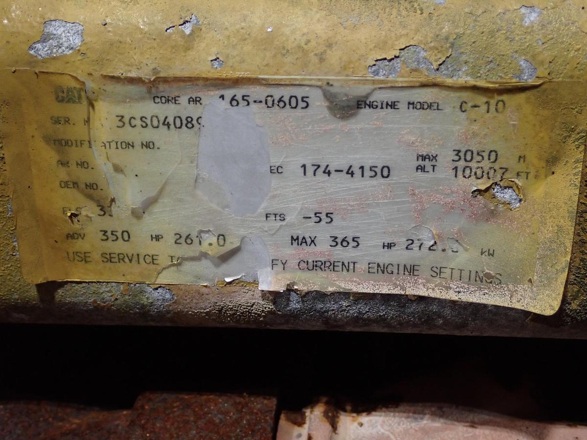 Used 1999 CAT C10 Turbo Diesel Engine 350 HP AR # 165-0605