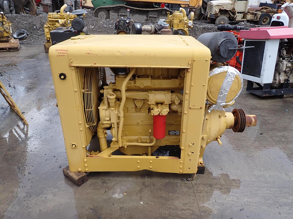 Used 1989 CAT 3304 DI Diesel Engine Power Unit 369 HOURS !! PTO CLUTCH! 