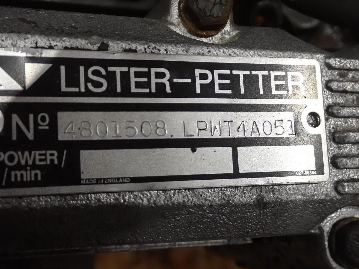 Used Lister-Petter LPWT4 Turbo Diesel Engine 