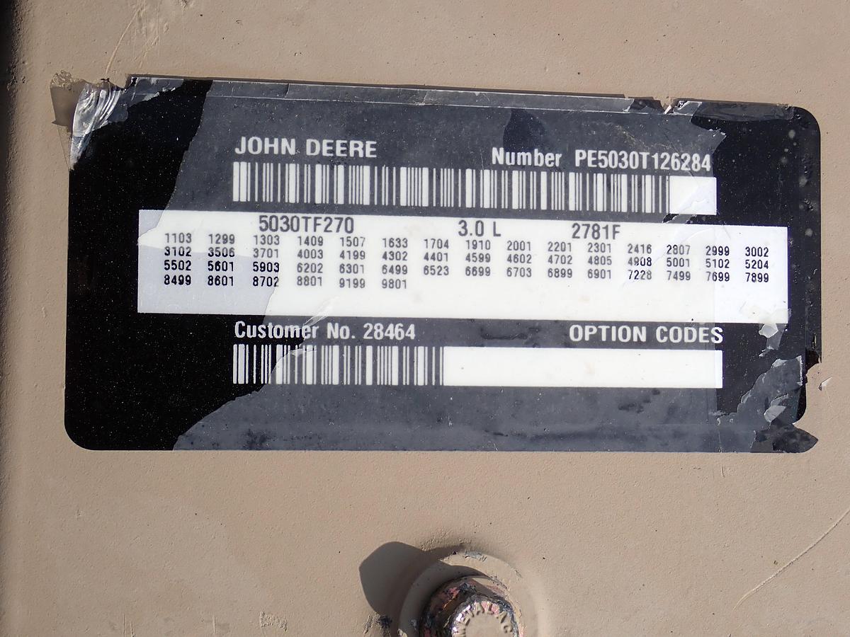 Used 2007 John Deere 5030TF270 Diesel Engine