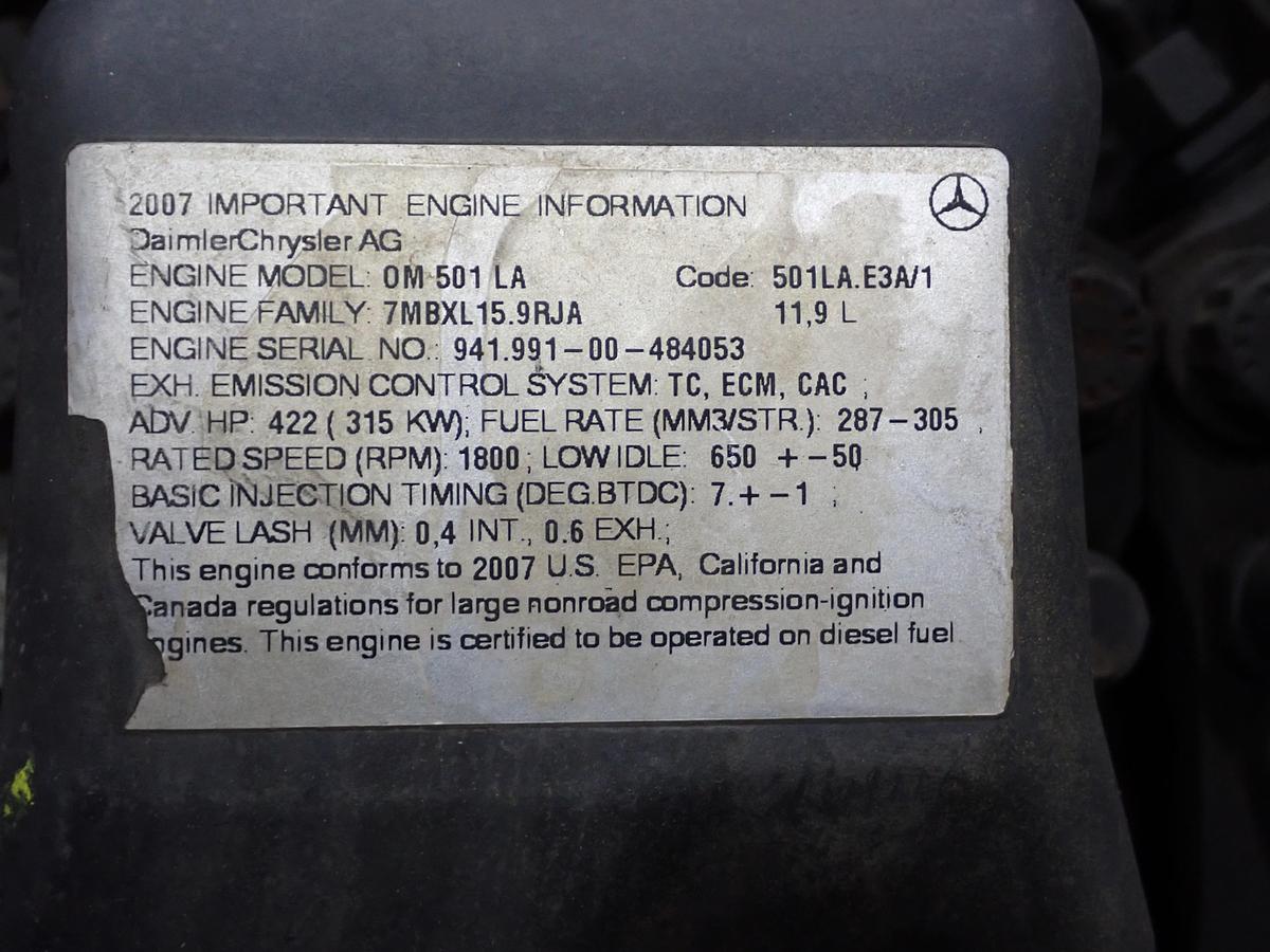 Used 2007 Mercedes OM501 LA Diesel Engine JOHN DEERE 400D