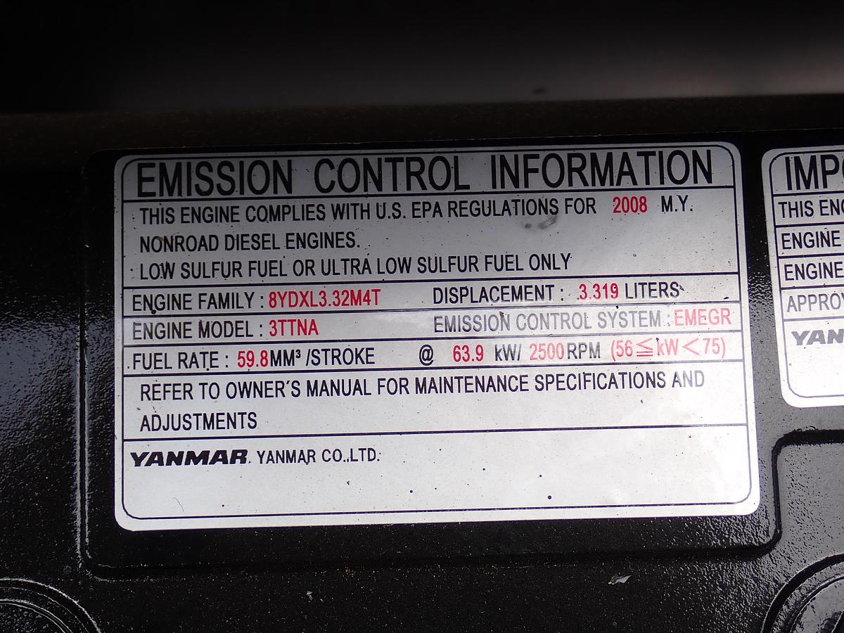 2008 Yanmar S4D98E-3ZNSA Turbo Diesel Engine NEW SURPLUS 4TNV98T