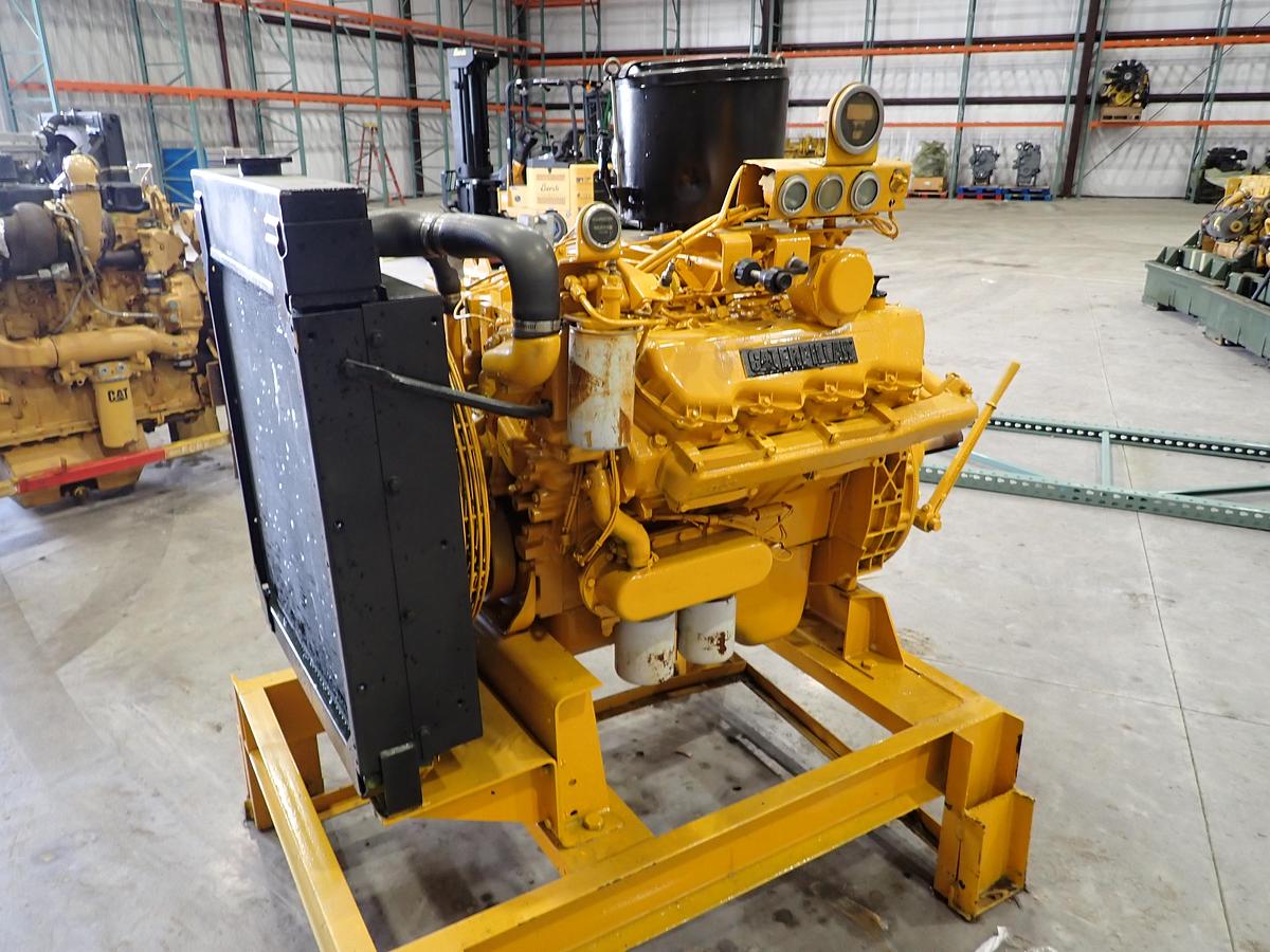Used 2000 CAT 3208T Industrial Engine 250 HP POWER UNIT w/ PTO CLUTCH