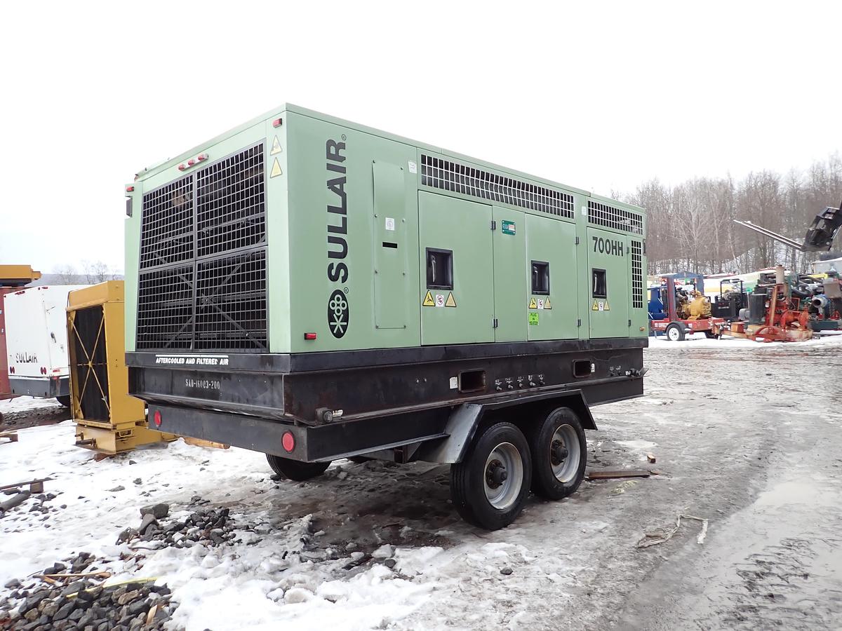 Used 2016 Sullair 700HH-AF/DTQ 700 CFM Air Compressor 200 PSI!