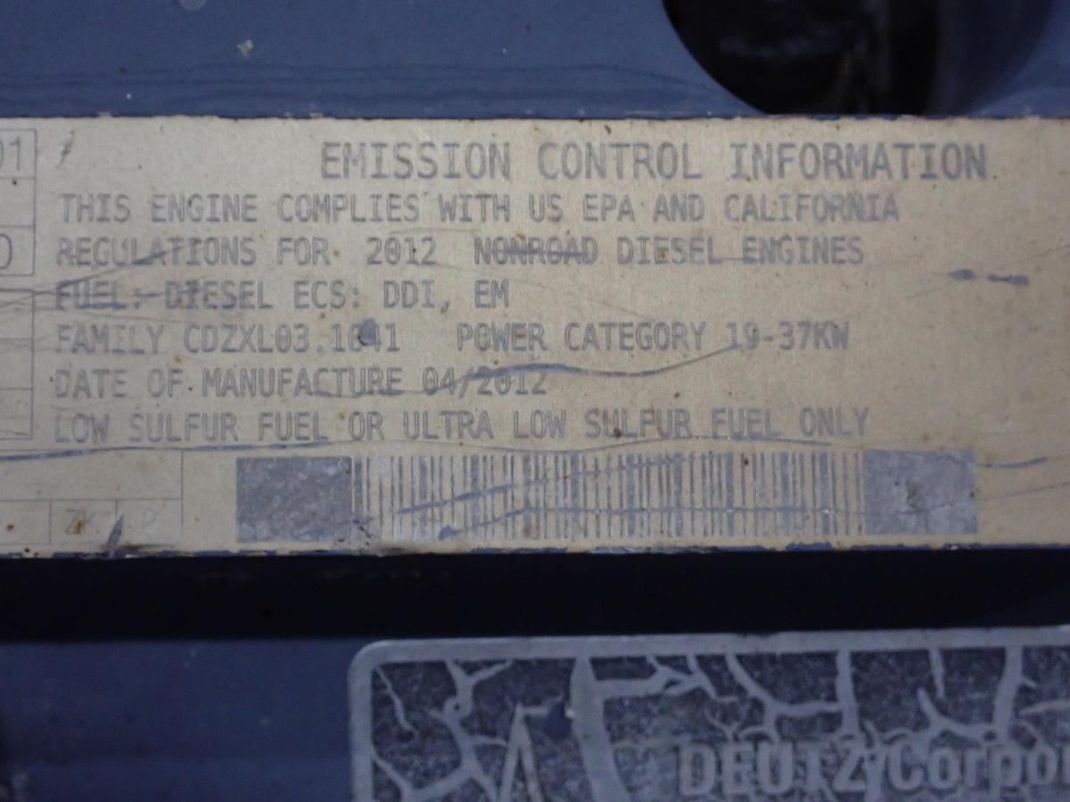 Used 2012 Deutz D2011 L03I Diesel Engine POWER UNIT w/ PTO CLUTCH!