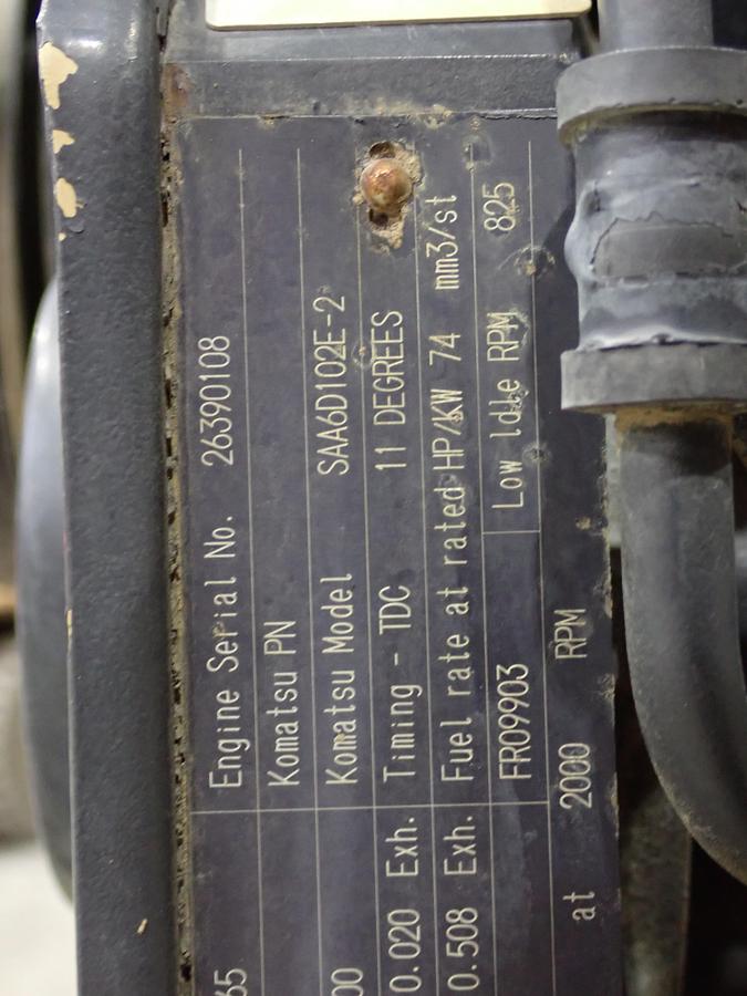 Used 2006 Komatsu SAA6D102E-2 Diesel Engine CPL 8265