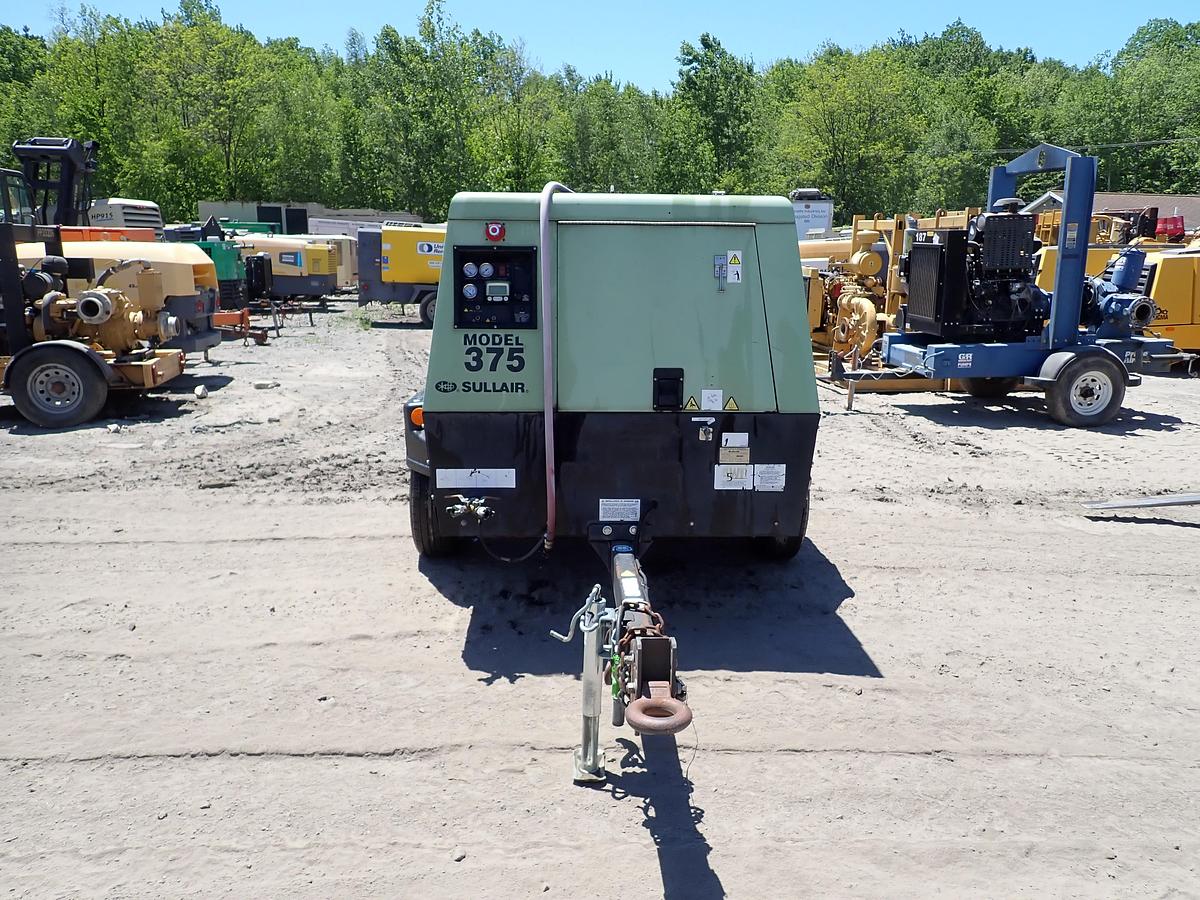 Used 2012 Sullair 375CA3 375 CFM Air Compressor CAT DIESEL