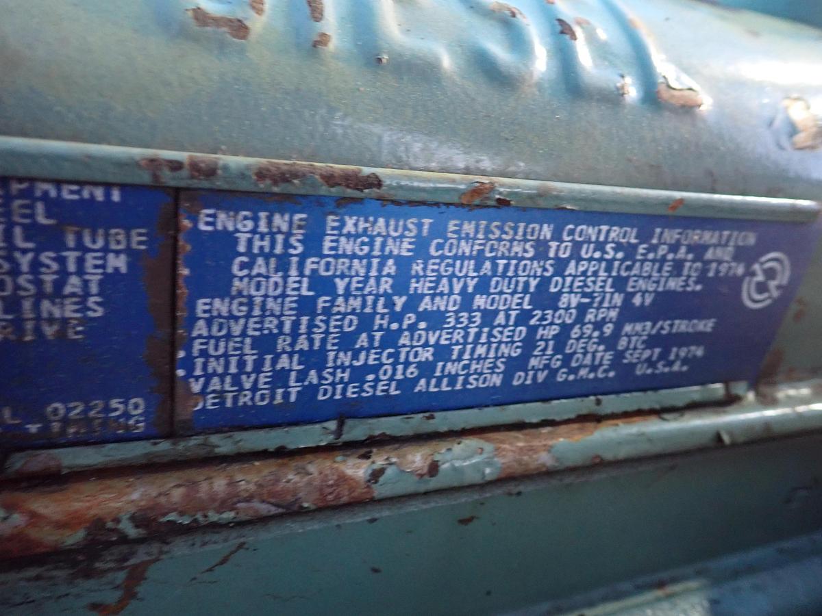 Used 1974 Detroit Diesel 8V71 Engine 7087-7000