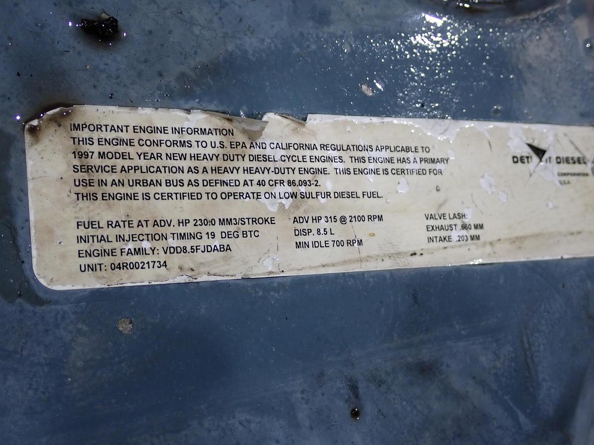 Used 1997 Detroit Diesel Series 50 8.5 Liter Engine 315 HP 