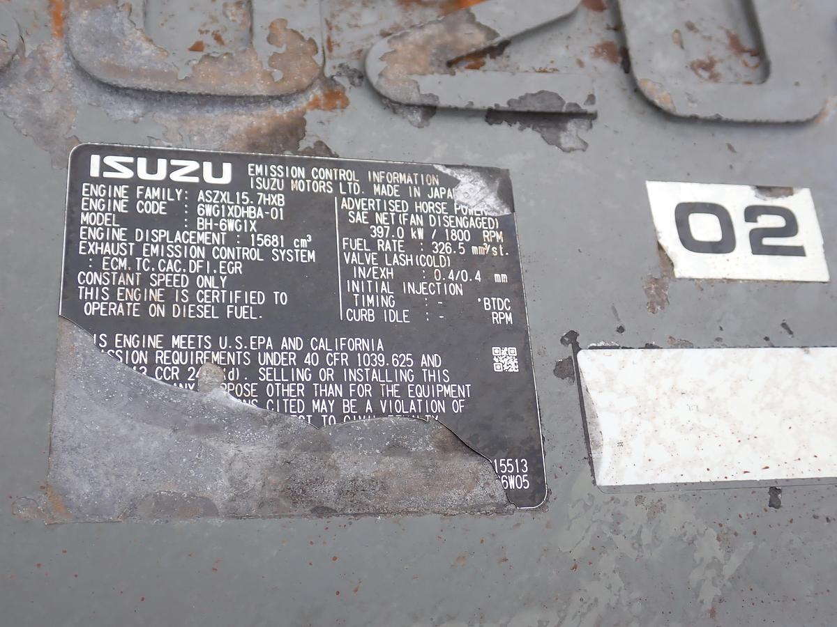 Used Isuzu 6WG1-XYGD-02 Diesel Engine 532 HP