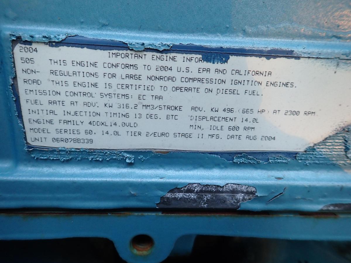 Used 2004 Detroit Diesel 14 Liter 665 HP Industrial Engine POWER UNIT!