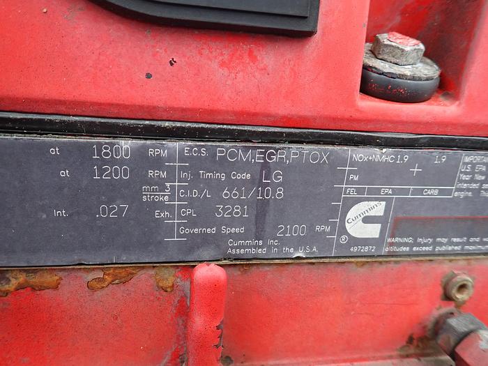 Used 2010 Cummins ISM 350V Diesel Engine CPL 3281 350 HP