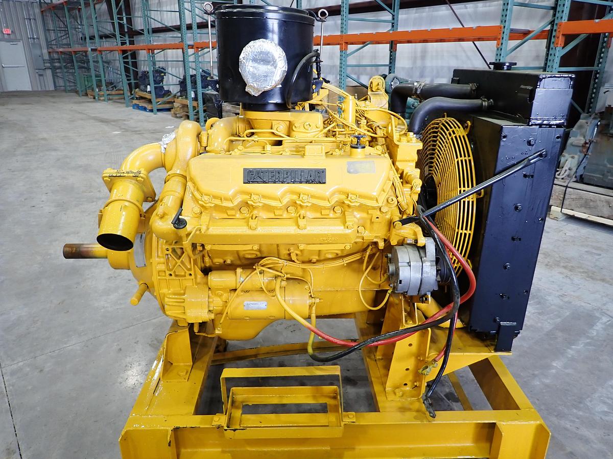 Used 2000 CAT 3208T Industrial Engine 250 HP POWER UNIT w/ PTO CLUTCH