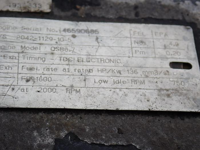 Used 2006 Cummins QSB 6.7 Turbo Diesel POWER UNIT CPL 8611