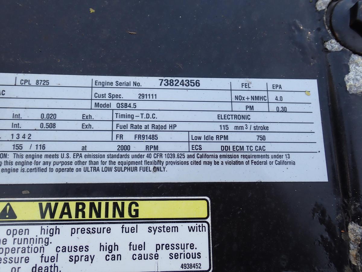 Used 2015 Cummins QSB 4.5 Diesel Engine 2.26 ORIGINAL HOURS CPL 8725