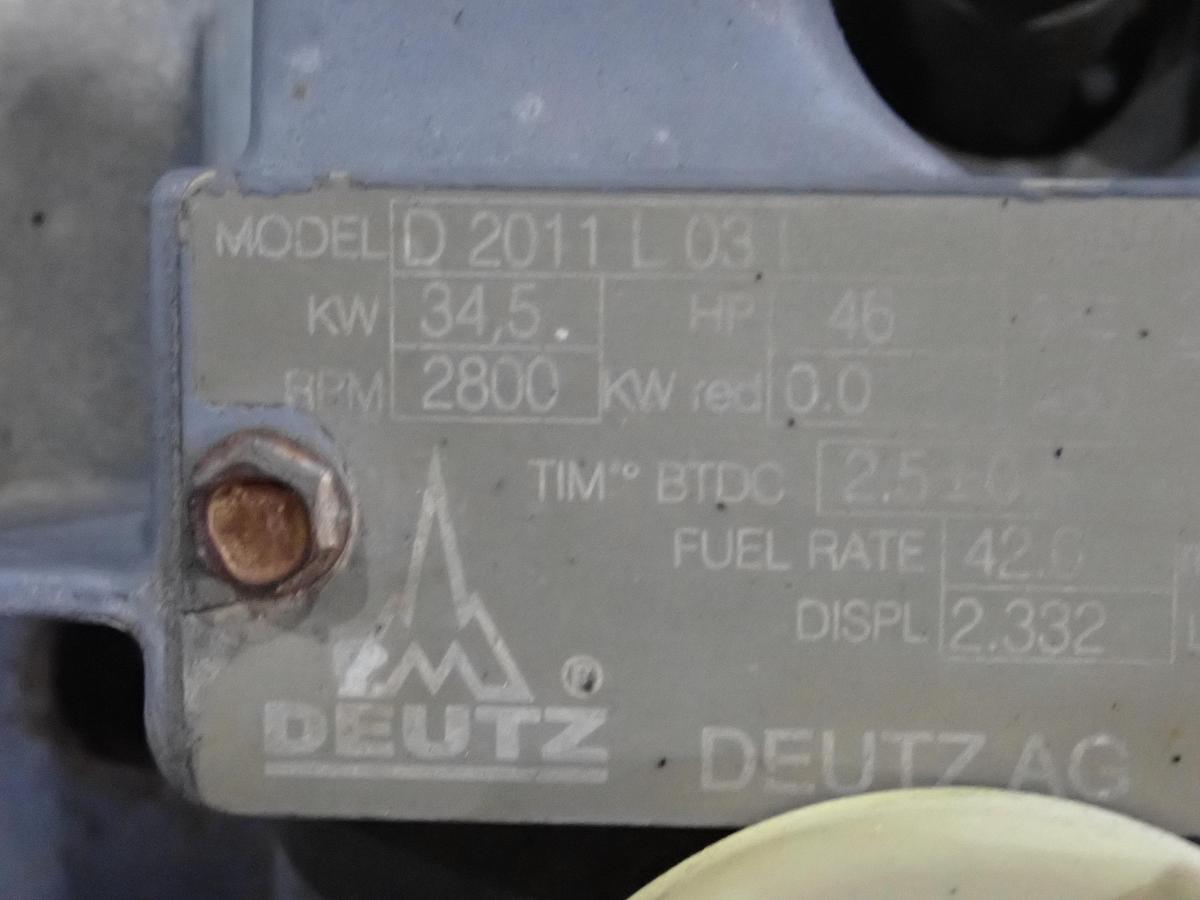 Used 2011 Deutz D2011 L03I Diesel Engine POWER UNIT w/ PTO Clutch
