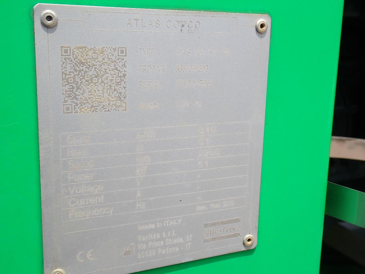 Used 2019 Atlas Copco PAS150 HF 6" Water Pump