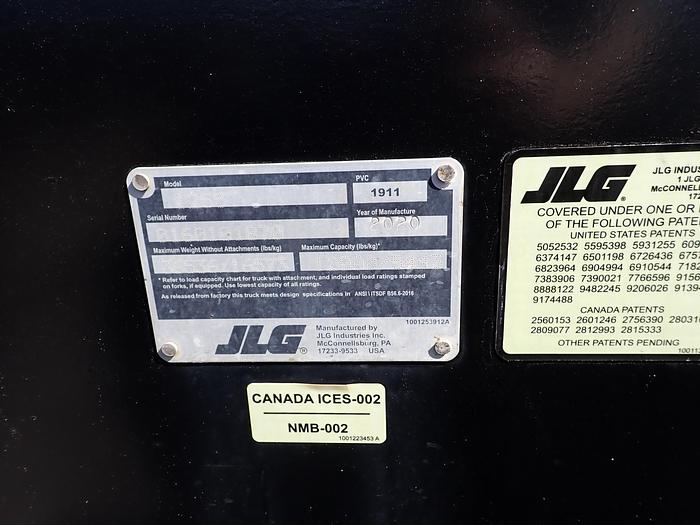 Used 2020 JLG 1255 12K Telehandler