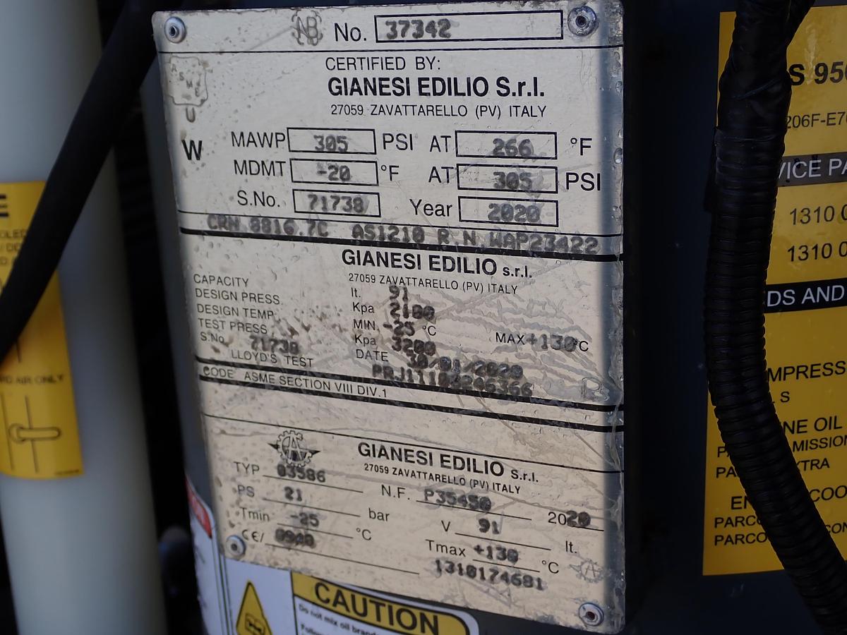 Used 2020 Atlas Copco XAS950 PD8 950 CFM Air Compressor 598 HOURS!!