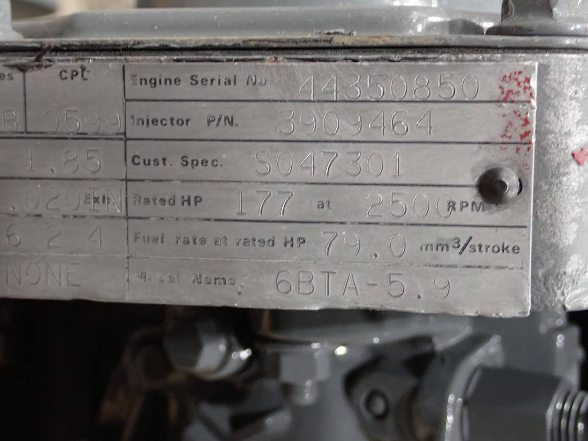 Refurbished 1989 Cummins 6BTA 5.9 REBUILT Diesel Engine CPL 0599