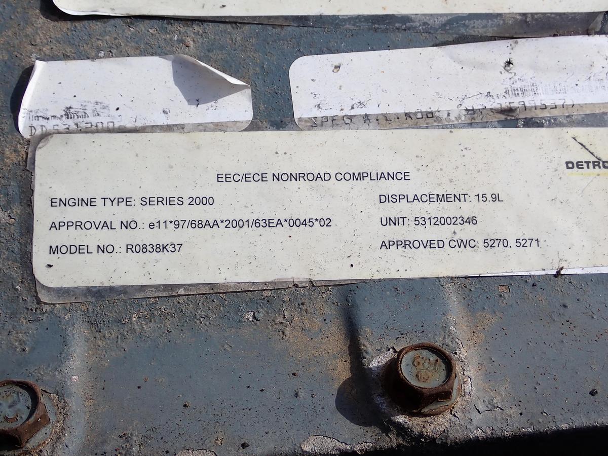 Used 2005 MTU 8V2000 Diesel Engine