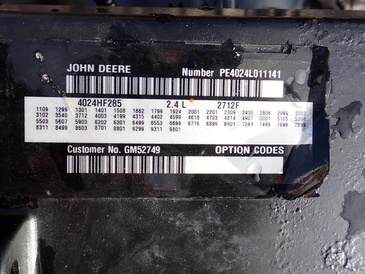 Used 2008 John Deere 4024HF285 Diesel Engine