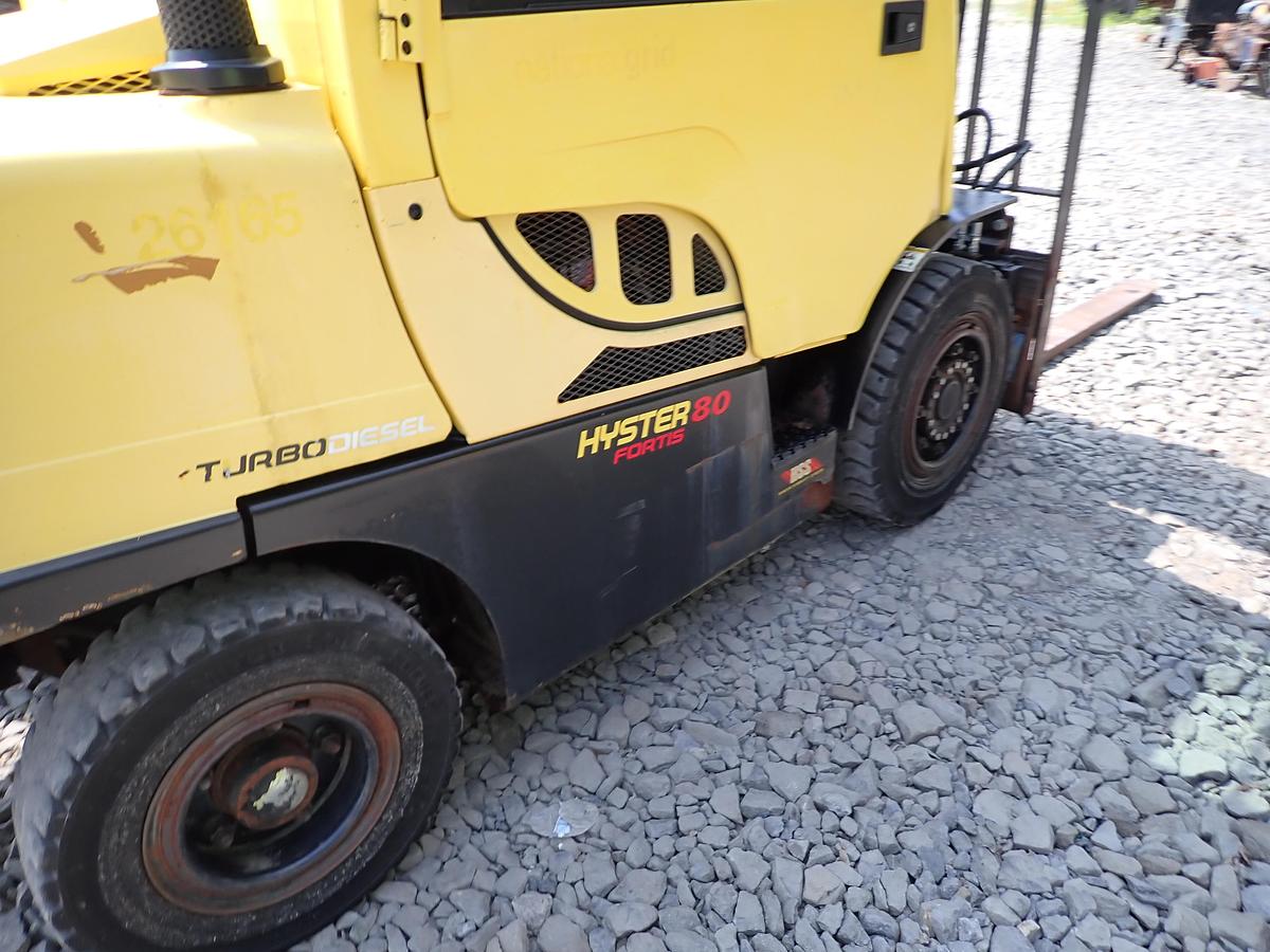 Used 2015 Hyster H80FT Diesel Forklift LOW HOURS! POSITIONERS!