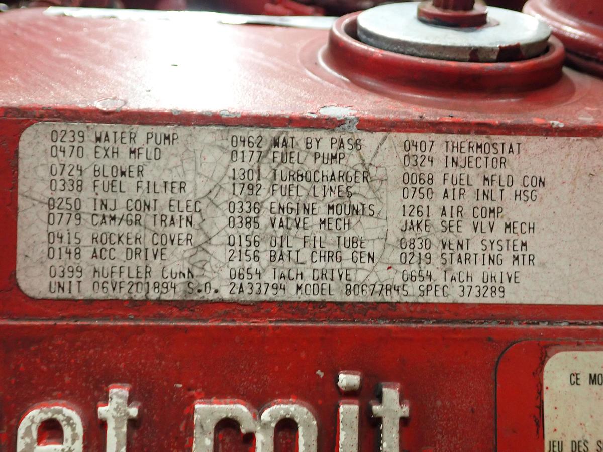Used 1993 Detroit Diesel 6V92TA Truck Engine 350 HP DDEC
