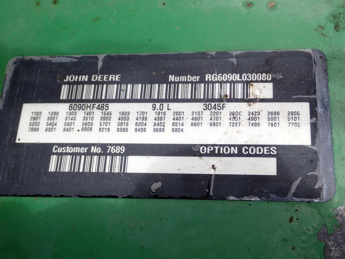 Used 2007 John Deere 6090HF485 Diesel Engine POWER UNIT