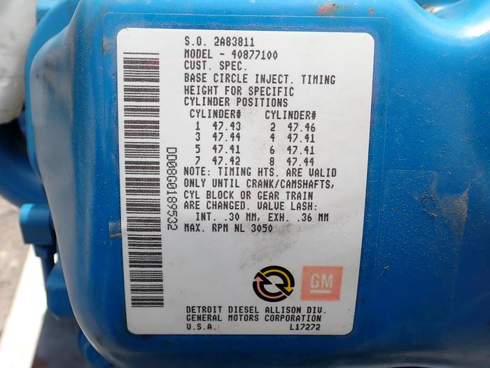 Detroit Diesel 8.2 Truck Engine UNUSED SURPLUS!!