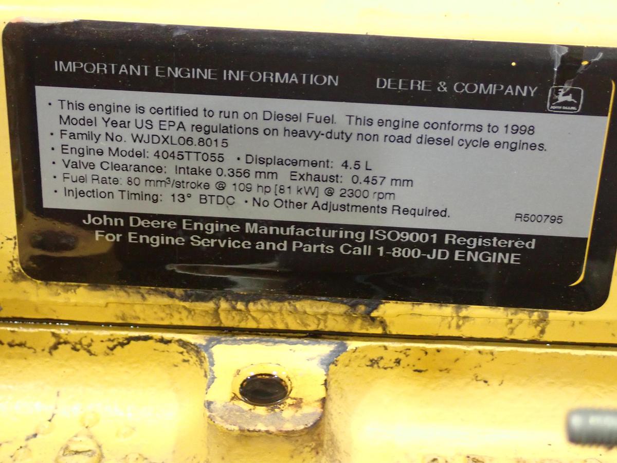 Used 1998 John Deere 4045TT055 Diesel Engine 160 LC Excavator