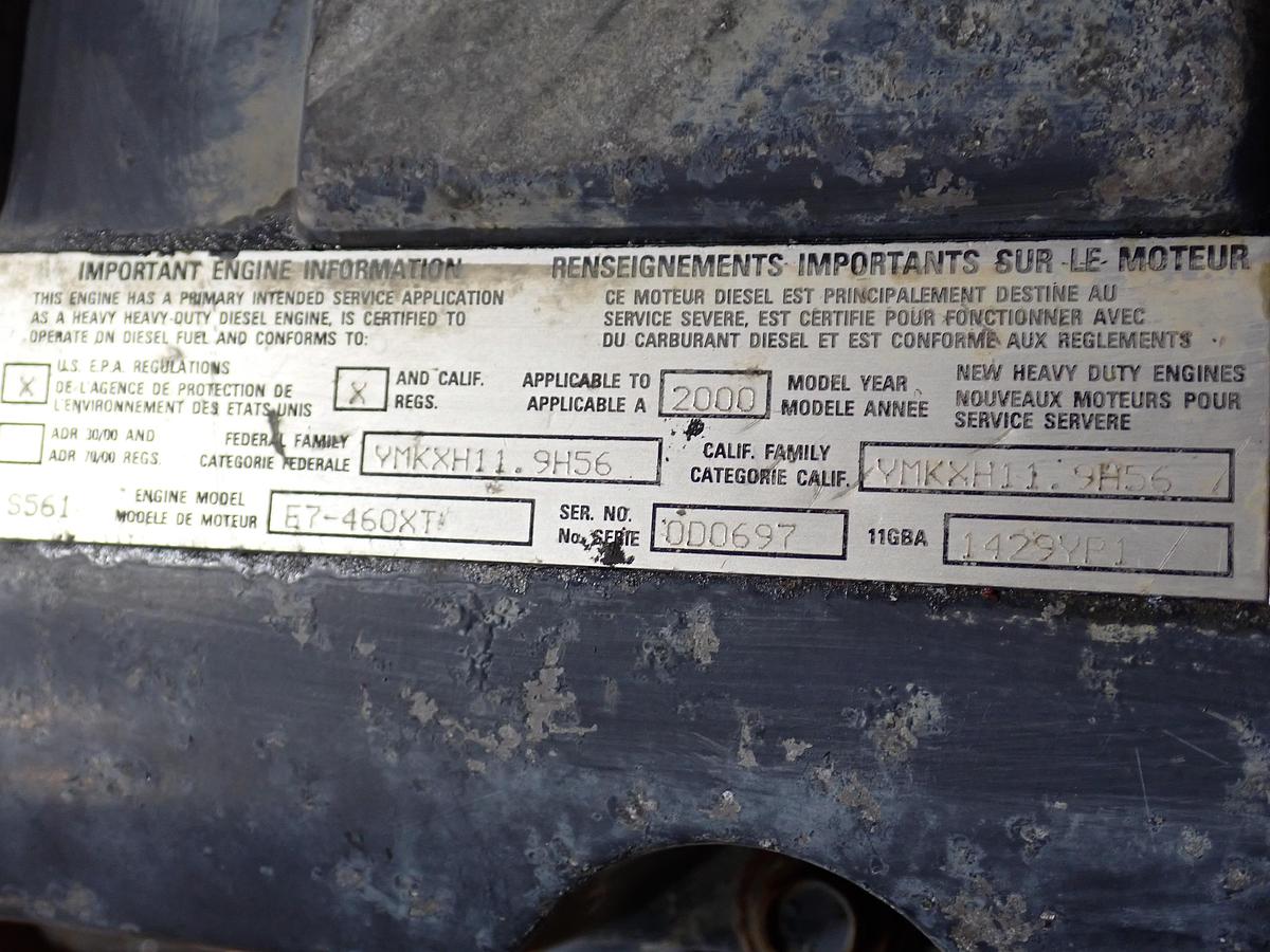 Used 2000 Mack E7-460XT Turbo Diesel Engine 