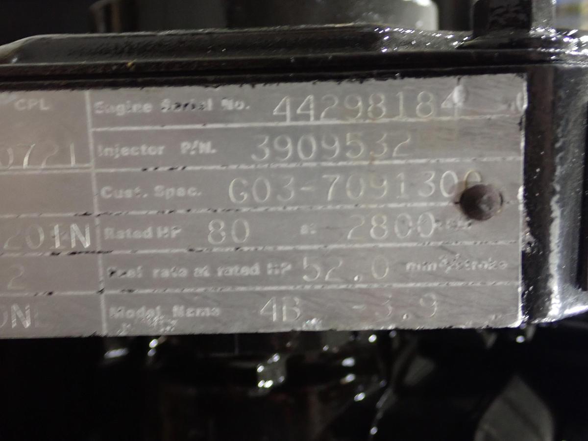 1988 Cummins 4B 3.9 Diesel Engine GOVERNMENT REMAN!