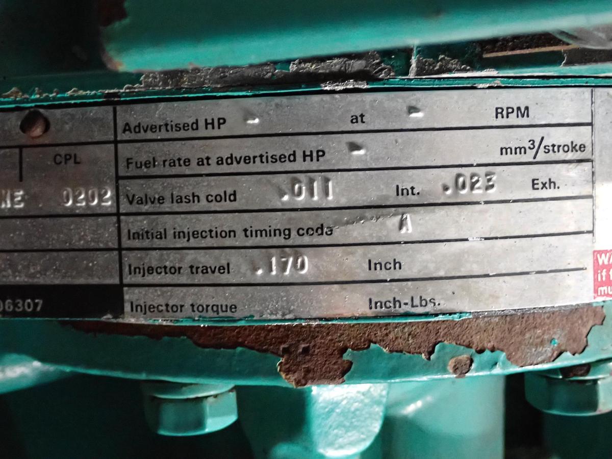 Used 1977 Cummins NTA855 G Turbo Diesel Engine SMALL CAM 855