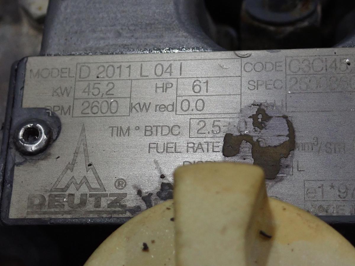 Used 2011 Deutz D2011 L04I Diesel Engine POWER UNIT w/ PTO Clutch