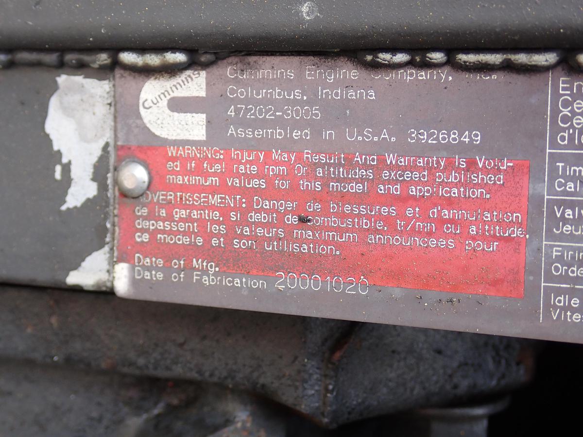 Used 2000 Cummins ISB 205 5.9 Liter Diesel Engine CPL 2686