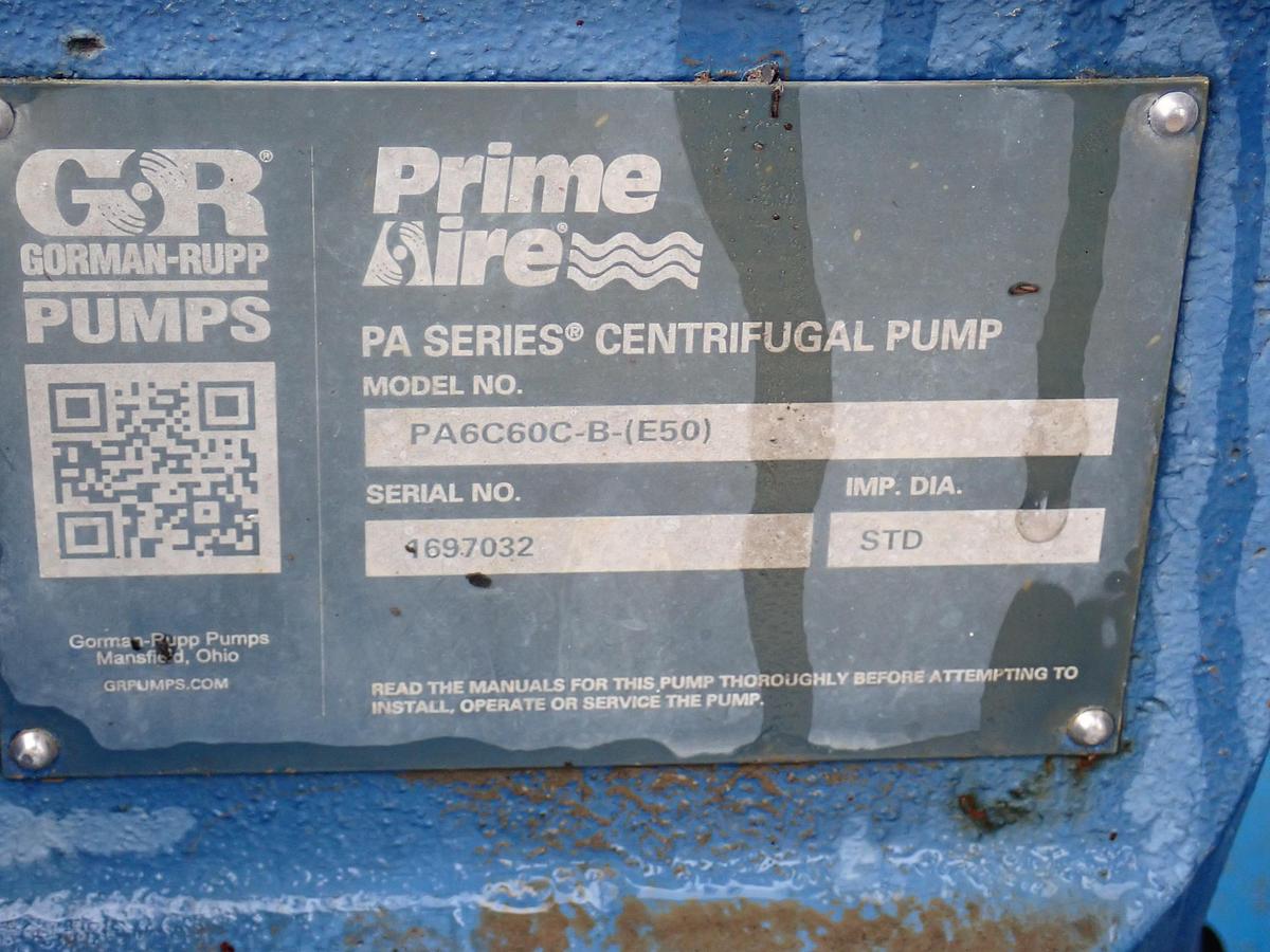Used Gorman Rupp PA6C60-B 6" ELECTRIC Water Pump