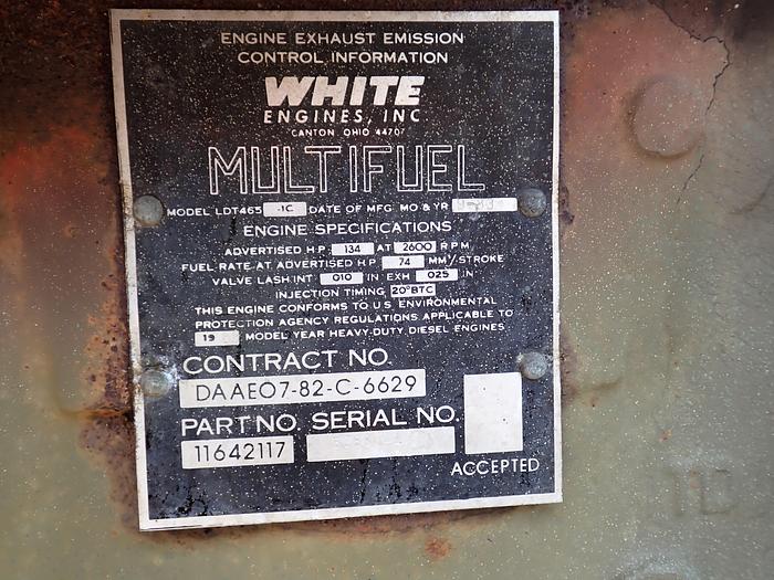 Used White Hercules LDT465 Multifuel Engine