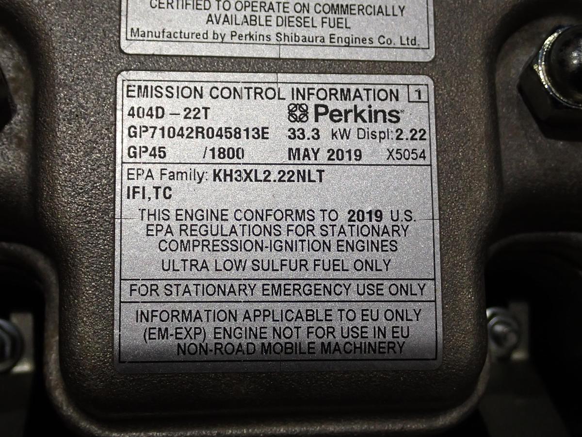 2019 Perkins 404D-22T Turbo Diesel Power Unit