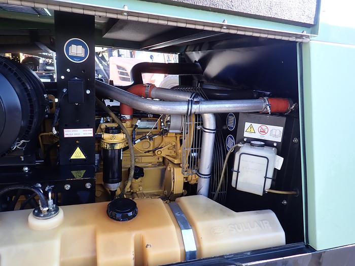Used 2017 Sullair 375HDPQ 375 CFM Air Compressor JOHN DEERE DIESEL