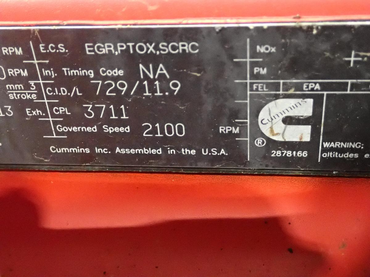 Used 2014 Cummins ISX12 350 Diesel Engine CPL 3711