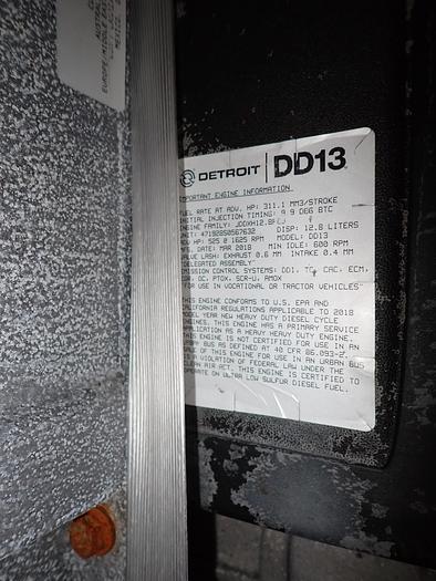 Used 2018 Detroit Diesel DD13 Truck Engine 525 HP