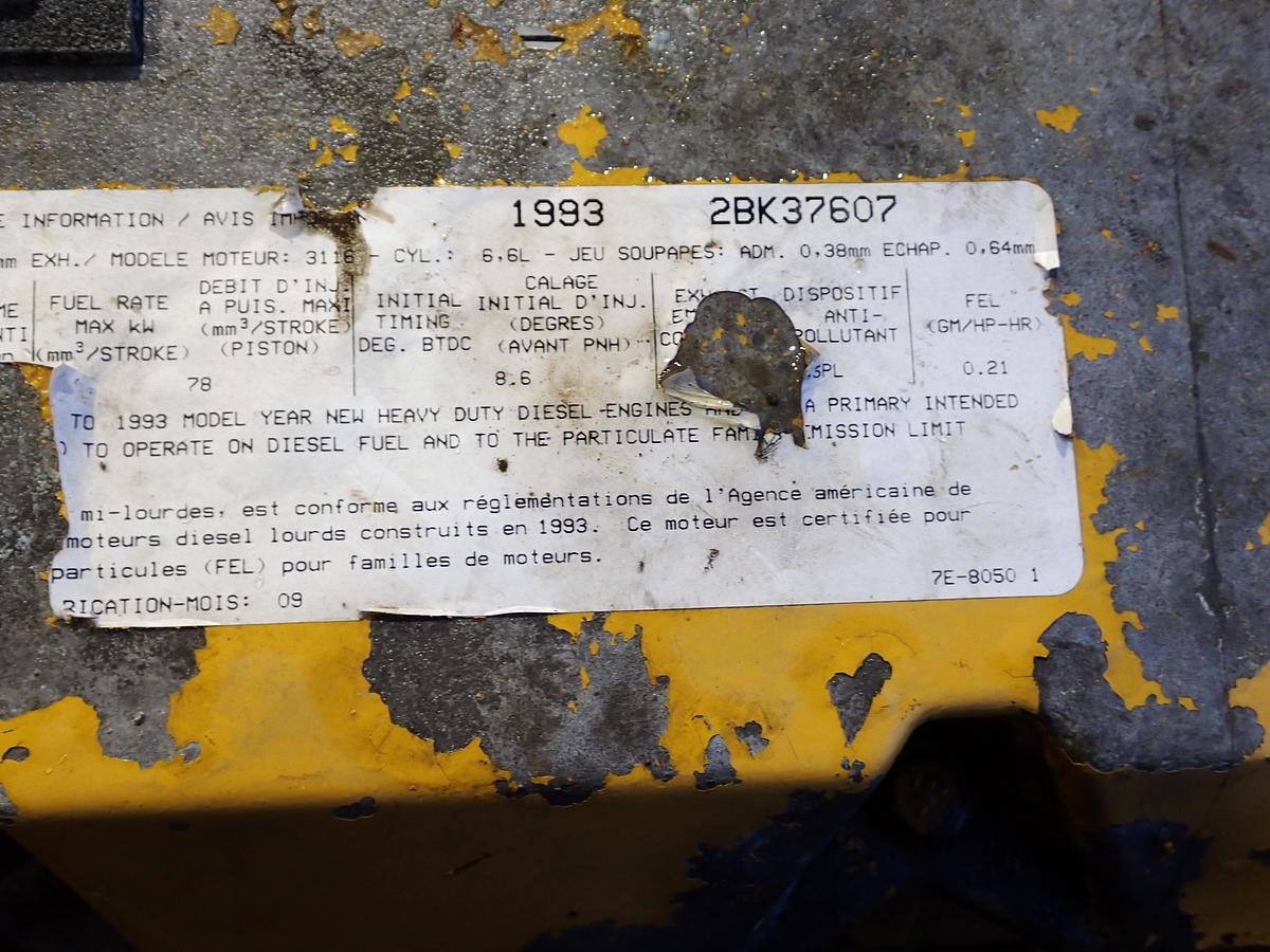 Used 1993 CAT 3116 Diesel Truck Engine AR # 108-1624