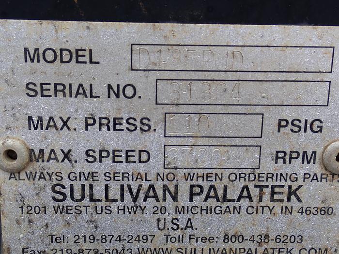 Used 2013 Sullivan Palatek D185PJD