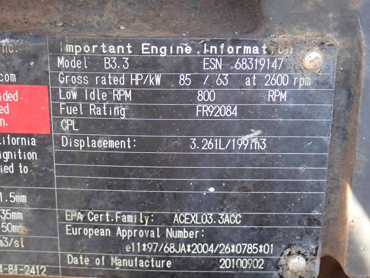 Used 2010 Cummins B3.3T Turbo Diesel Engine VERMEER BC1000XL