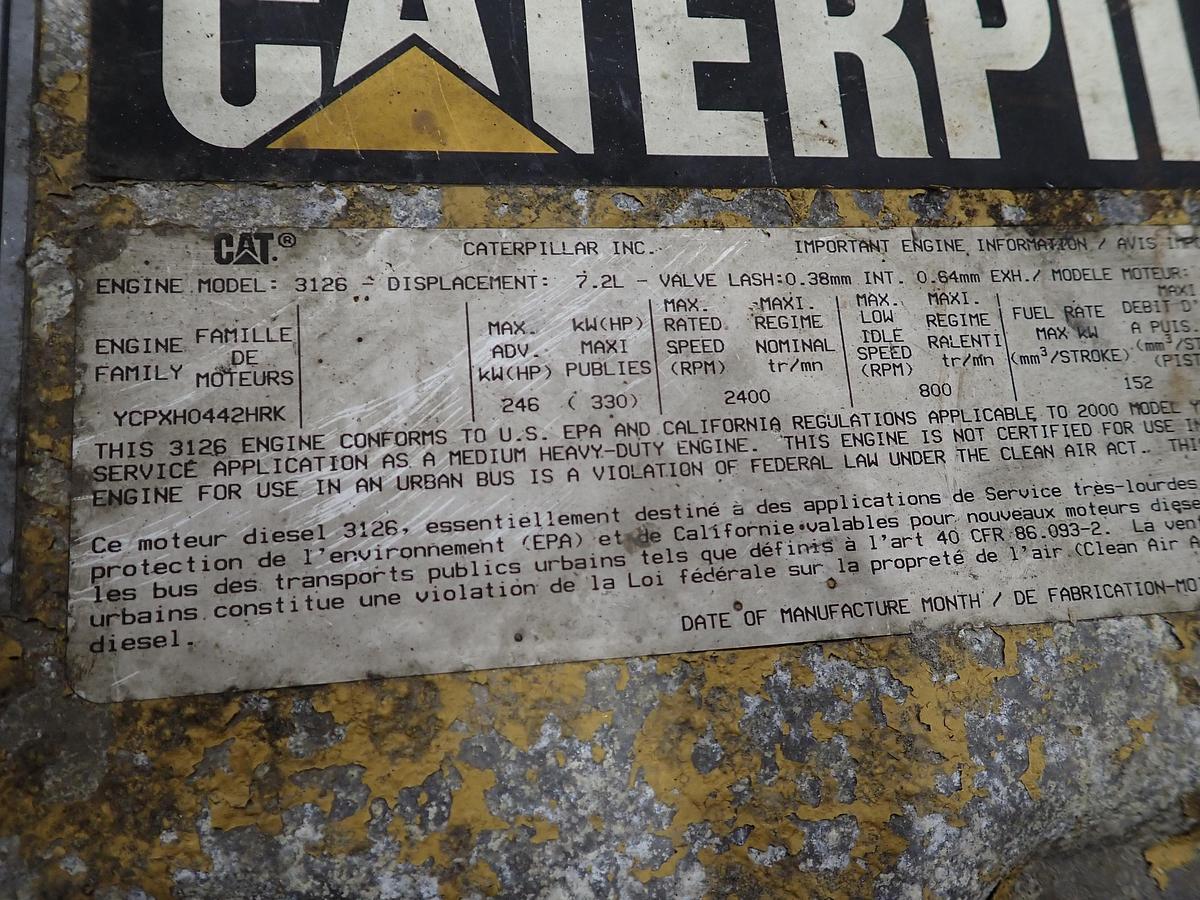 Used 2000 CAT 3126B Diesel Engine LOW MILES 250 HP
