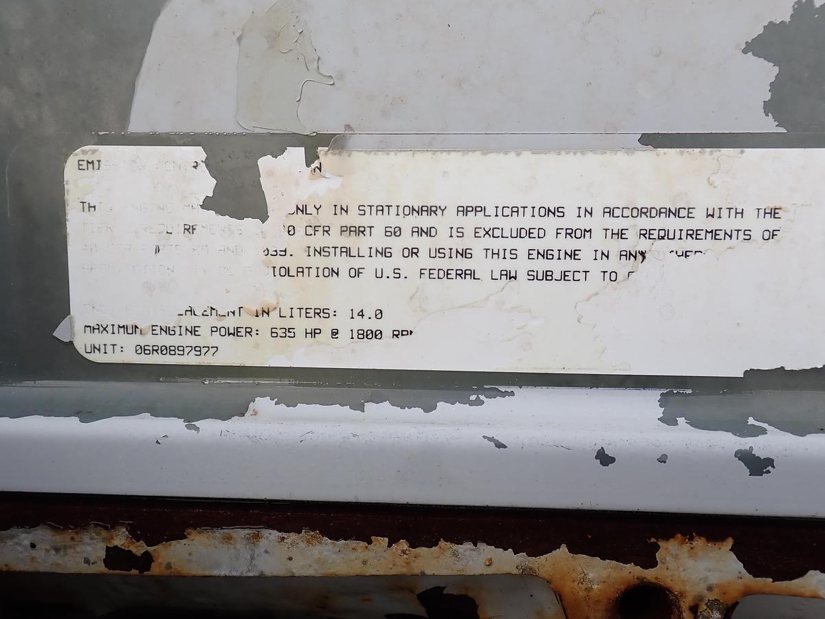 Used 2006 Detroit Diesel 14 Liter Industrial Engine POWER UNIT 635 HP