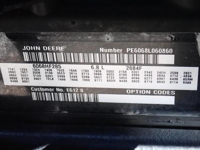 Used 2008 John Deere 6068HF285 LOW HOUR Diesel Power Unit